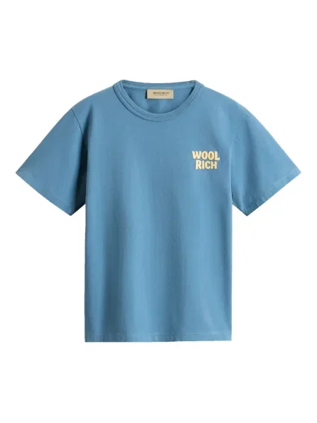 Koszulka dziecięca Woolrich niebieska