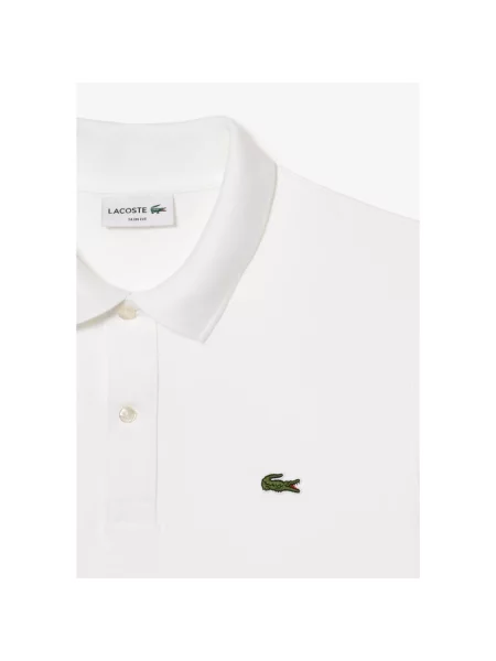Koszulka polo o kroju slim fit z czystej bawełny Lacoste biała