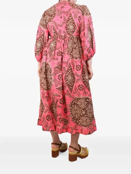 Rochie maxi Zimmermann cu decolteu în V roz