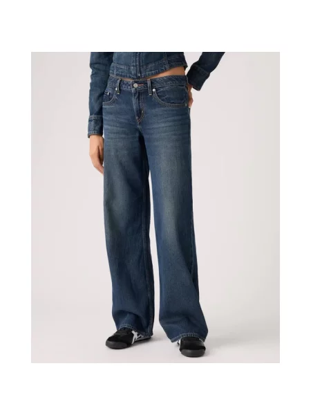 Szerokie jeansy Levi's niebieskie