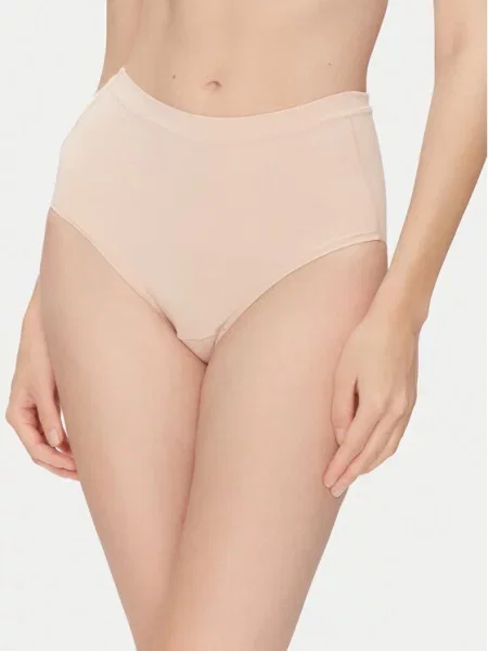 YSABEL MORA Класичні труси з високою талією бежевий
