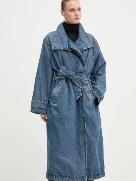 Won Hundred palton jeans femei de tranzitie albastru