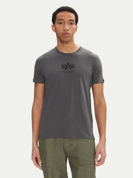 Tričko Alpha Industries s autogramem černé