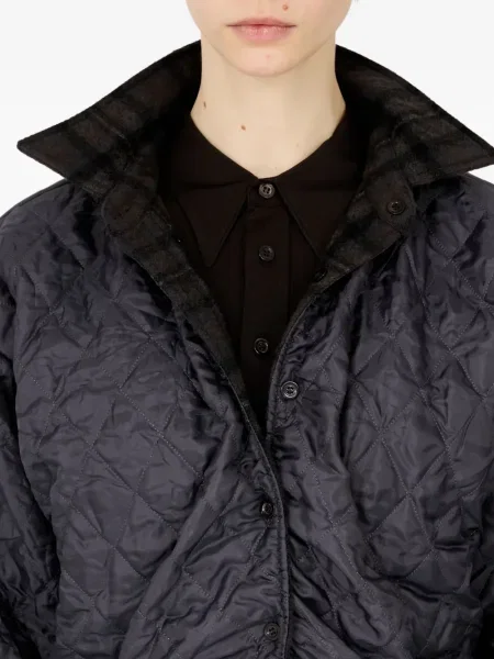 Geacă Maison Margiela în carouri gri