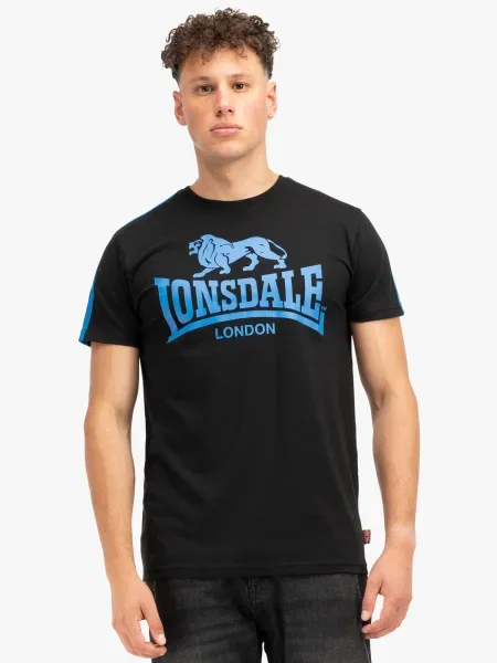 LONSDALE Tricou HENCONNER albastru negru