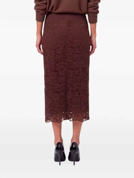 Nėriniuotas midi sijonas Sutton New York ruda