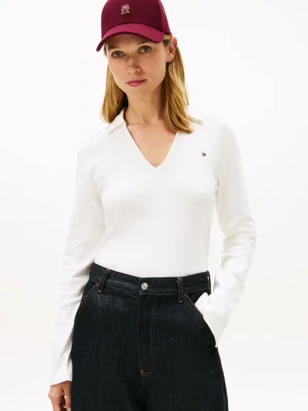 Tommy Hilfiger Koszulka Z Długim Rękawem weiss białe