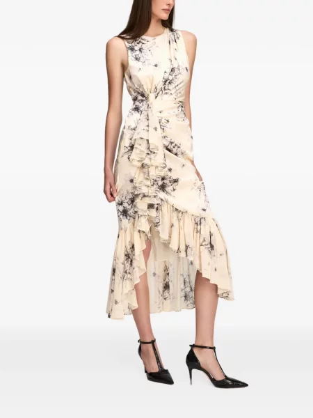 Rochie midi Cinq A Sept cu model floral cu imagine