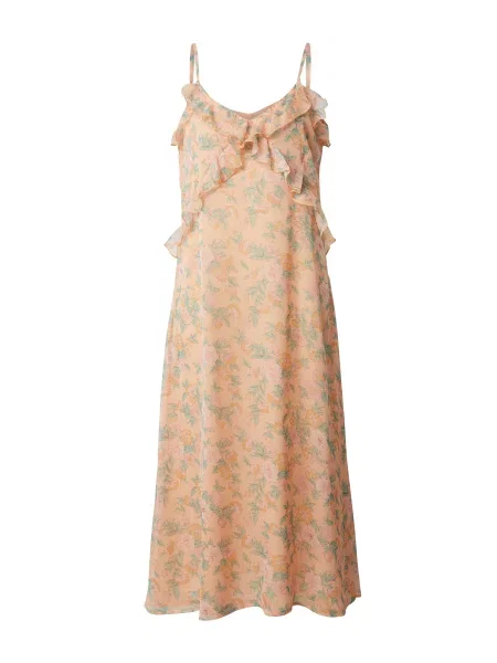 Dorothy Perkins Rochie de vară verde jad / portocaliu piersică / roz deschis alb