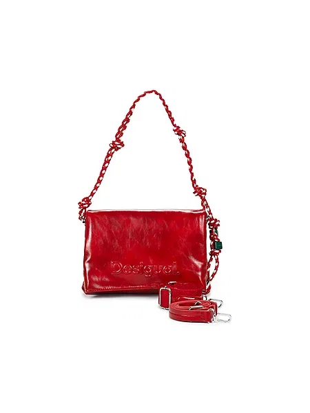 Crossbody torbica Desigual z avtogramom rdeča