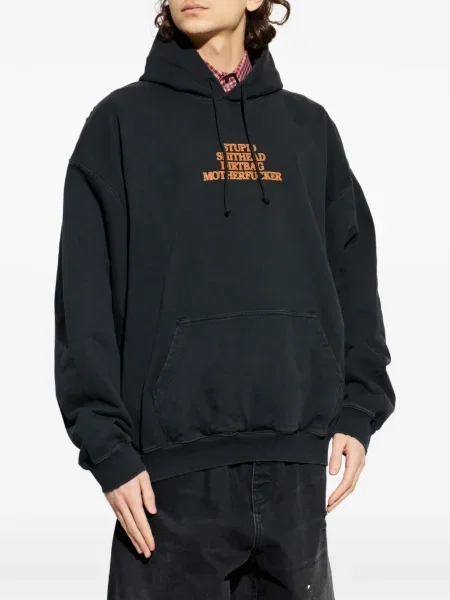 Суичър с качулка Vetements черно