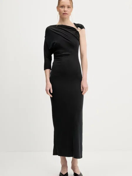 Answear Lab rochie maxi mulata negru