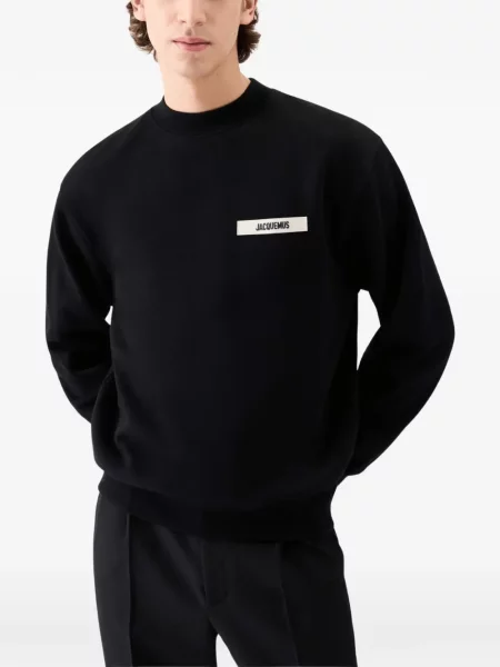 Hanorac Jacquemus cu autograf negru