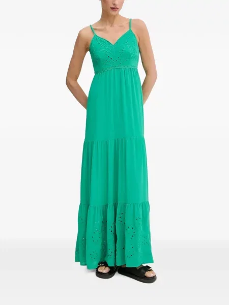 Rochie maxi Morgan cu legături țesută verde