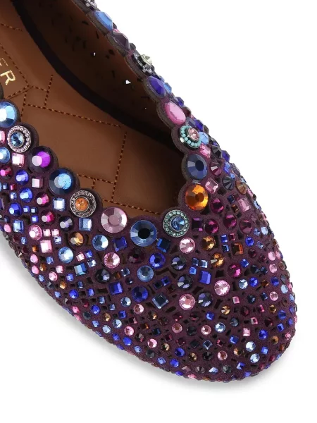 Замшевые балетки Kurt Geiger London фиолетовые