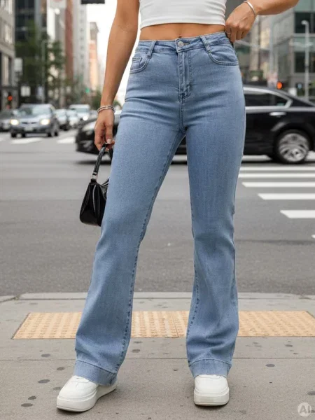 Jeansy wide leg Dstreet niebieskie