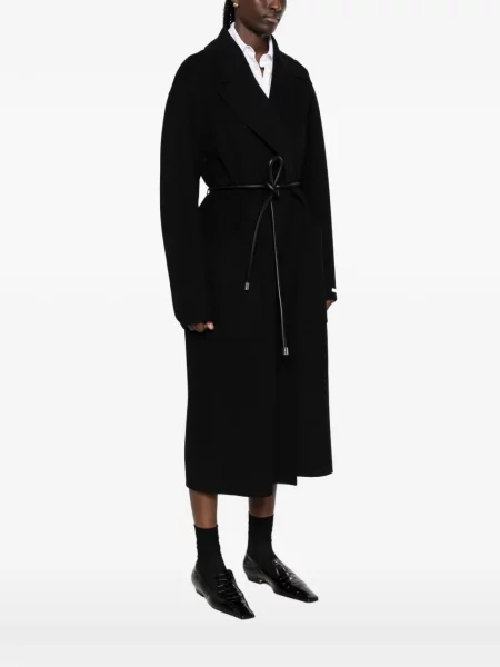 Cu centură palton Sportmax cu rever negru