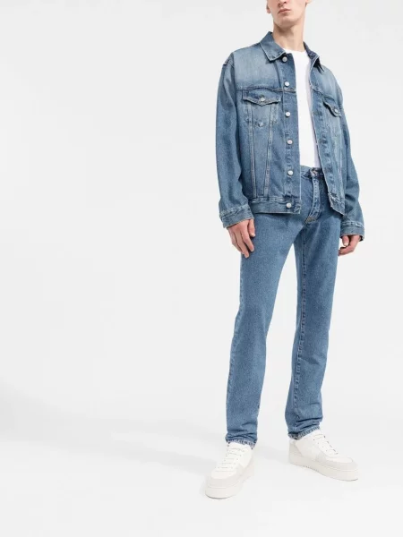Raštuotos tiesūs džinsai Off-white balta