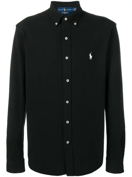 Cămașă Polo Ralph Lauren cu broderie negru