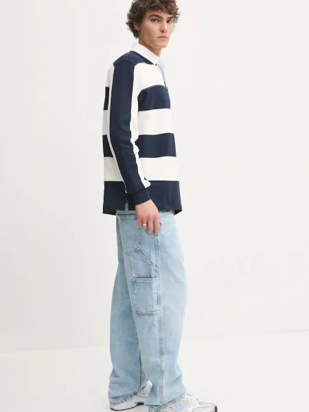 Majica z dolgimi rokavi Tommy Jeans modra