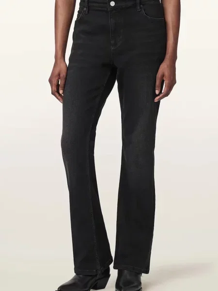 AllSaints blugi bootcut pentru femei negru