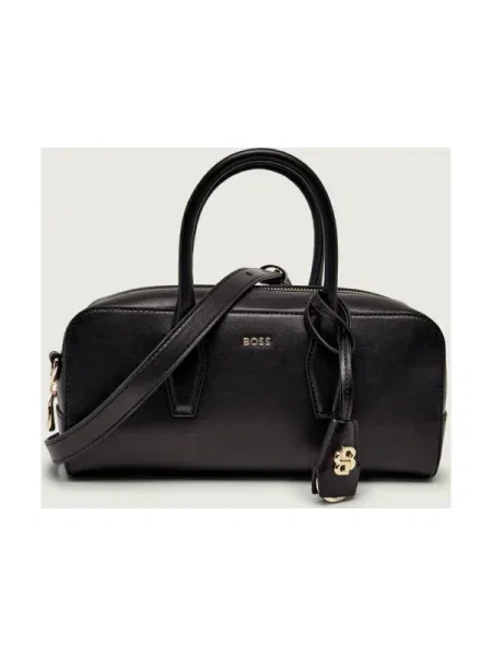 Geanta de piele Boss negru