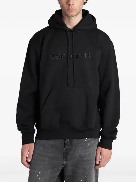 Hanorac cu glugă Carhartt Wip cu broderie negru