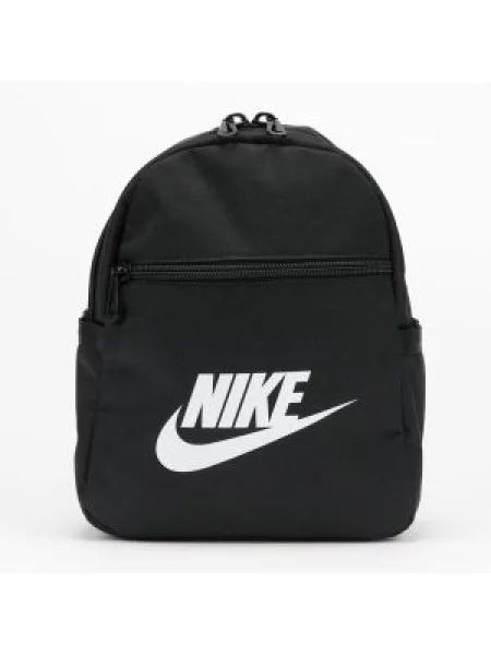 Backpack Nike Sportswear Futura W Mini Backpack Black/ Black/ White 6 l bílý