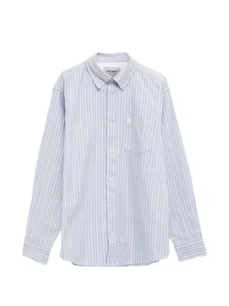 Риза Carhartt Wip на райета синьо
