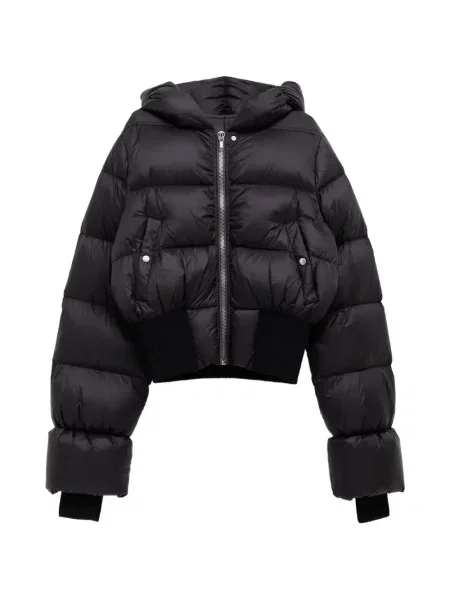 Geacă Rick Owens cu glugă negru