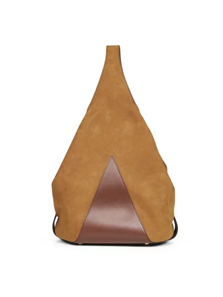 Stella McCartney APPALOOSA SOFT torebka shopper z imitacji zamszu beżowa
