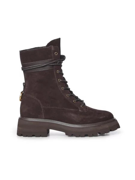 Botki Michael Kors skórzane brązowe