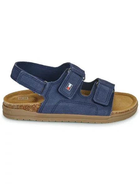 Dječje sandale od brušene kože Tommy Hilfiger plava