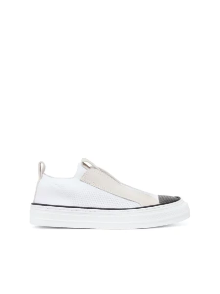 Sneakersy Brunello Cucinelli wsuwane białe