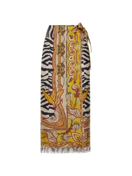 Spódnica Pierre Louis Mascia w paski kopertowa czarna