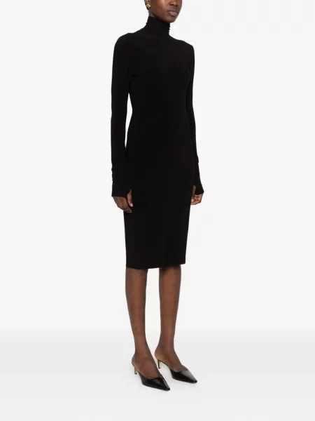Lung rochie midi Norma Kamali negru