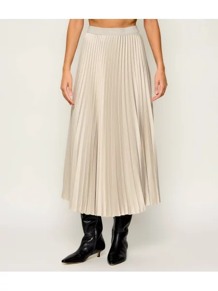 Marella SPORT De satin fustă Mllesodo bej
