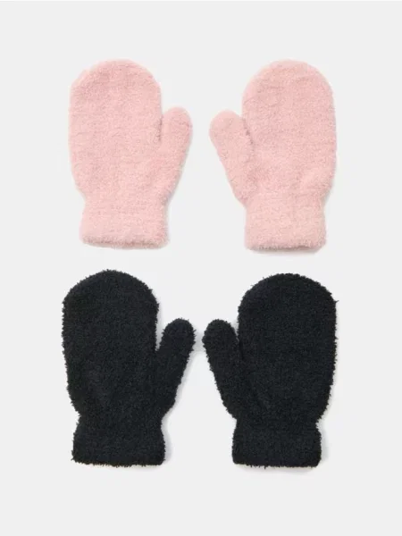 Sinsay Palčáky vyteplené fleecem 2 pack růžová