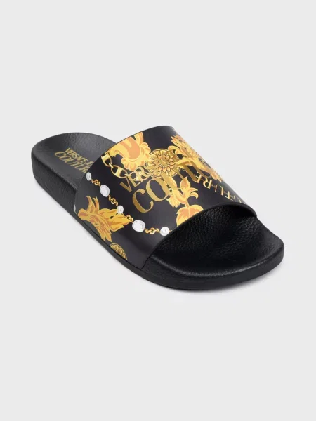 Шлепанцы Versace Jeans Couture черные