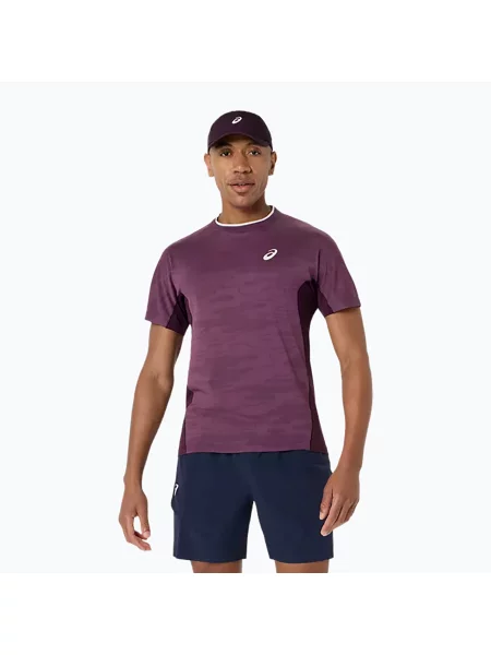 Tricou de tenis pentru bărbați ASICS Match Jacquard dark aubergine