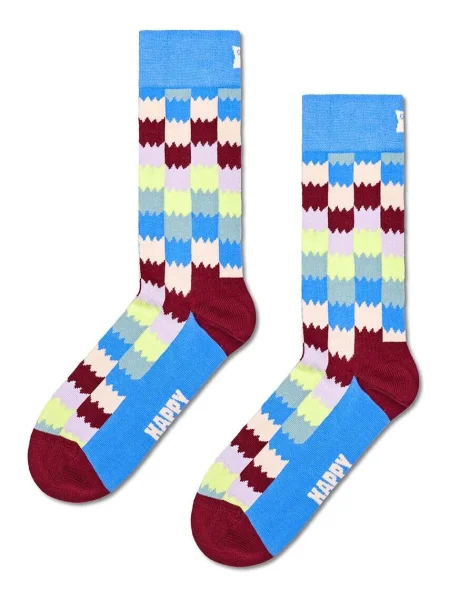 Kockás zokni Happy Socks kék