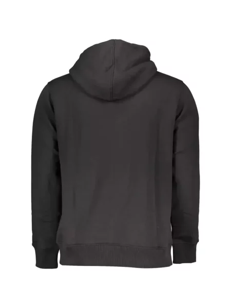 Hanorac cu glugă Calvin Klein cu imagine cu cordon negru