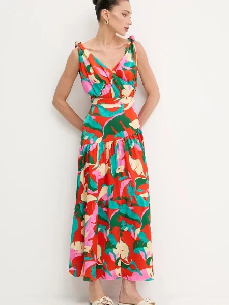 Сукня Morgan maxi розкльошена RBY.F помаранчевий