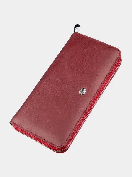 Кожаный клатч St Leather Accessories красный