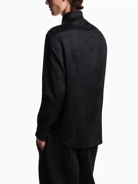 Сорочка Emporio Armani ліоцелл чорний