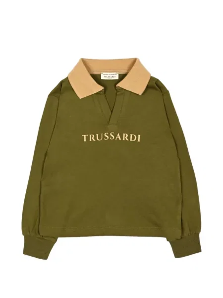 Koszulka polo dziecięca Trussardi zielona