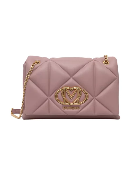 Love Moschino torebka z imitacji skóry różowa