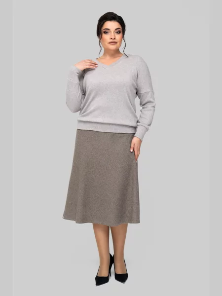 Спідниця міді All Posa світло-коричневий коричнева