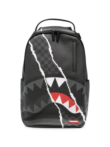 Rucsac Sprayground în carouri cu imagine gri