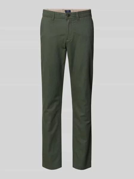 Spodnie materiałowe o kroju slim fit z francuskimi wpuszczanymi Mcneal zielone